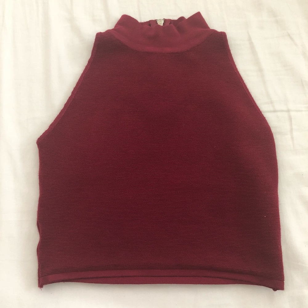 Burgundy crop top - Olivaceous